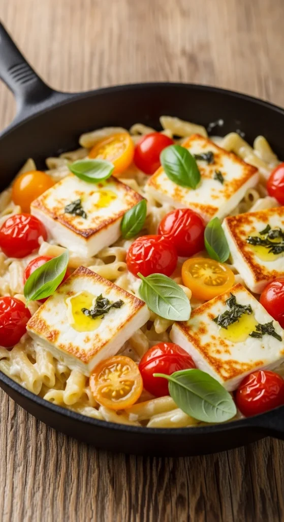 3. Baked Feta Pasta with Cherry Tomatoes