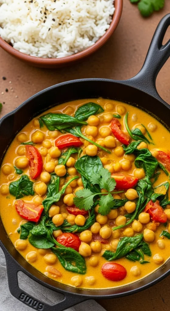 3. Chickpea and Spinach Curry