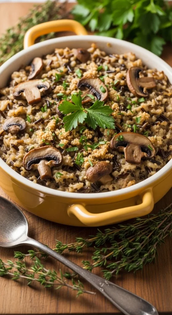 3. Mushroom and Wild Rice Casserole