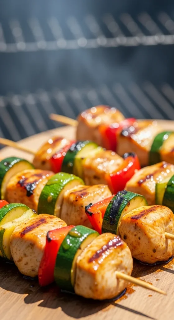 3. Spicy Honey Glazed Chicken Skewers