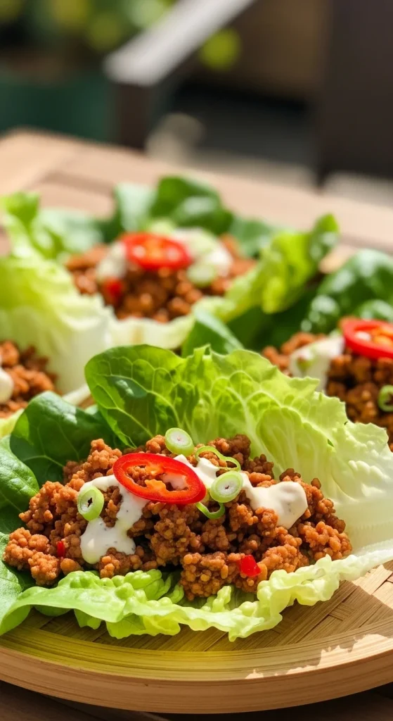 3. Spicy Turkey Lettuce Wraps