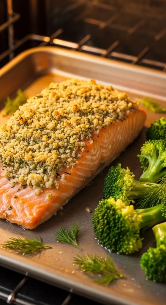 4. Baked Salmon with Broccoli
