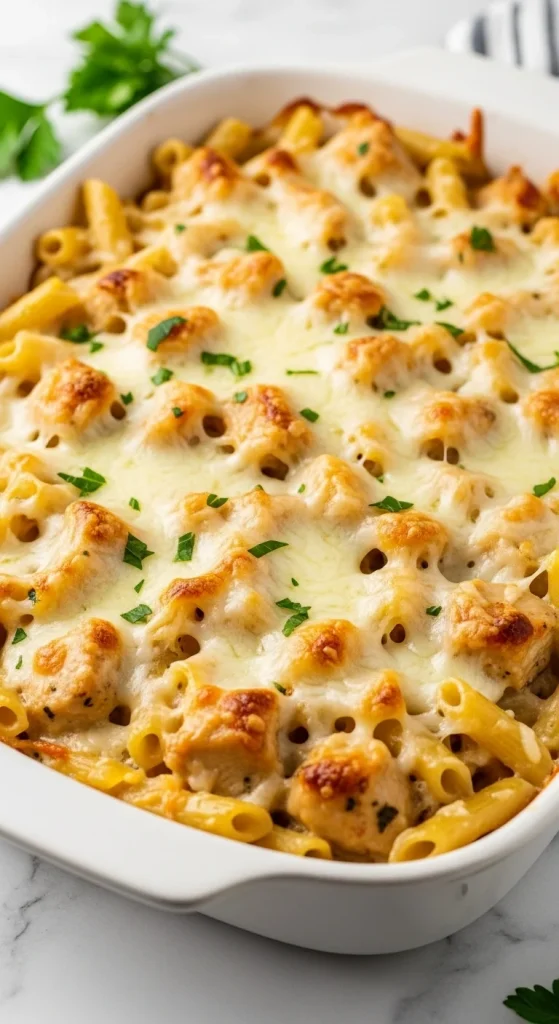 4. Chicken Alfredo Bake