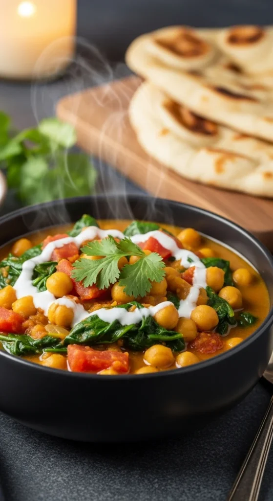 4. Chickpea and Spinach Curry