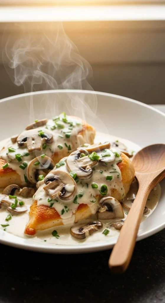 4. Creamy Mushroom Chicken