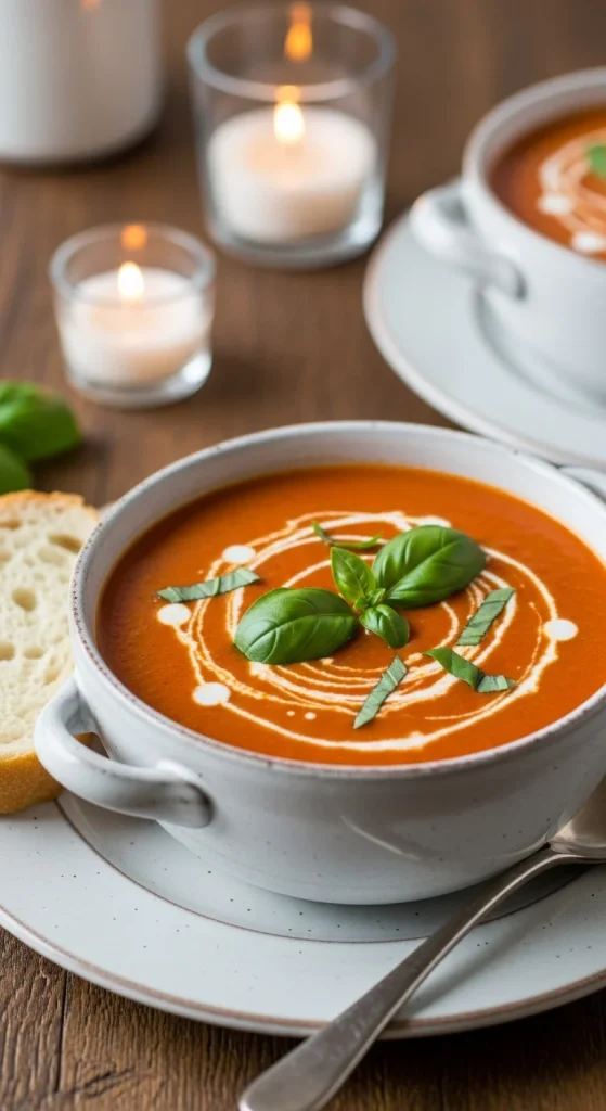 4. Creamy Tomato Basil Soup