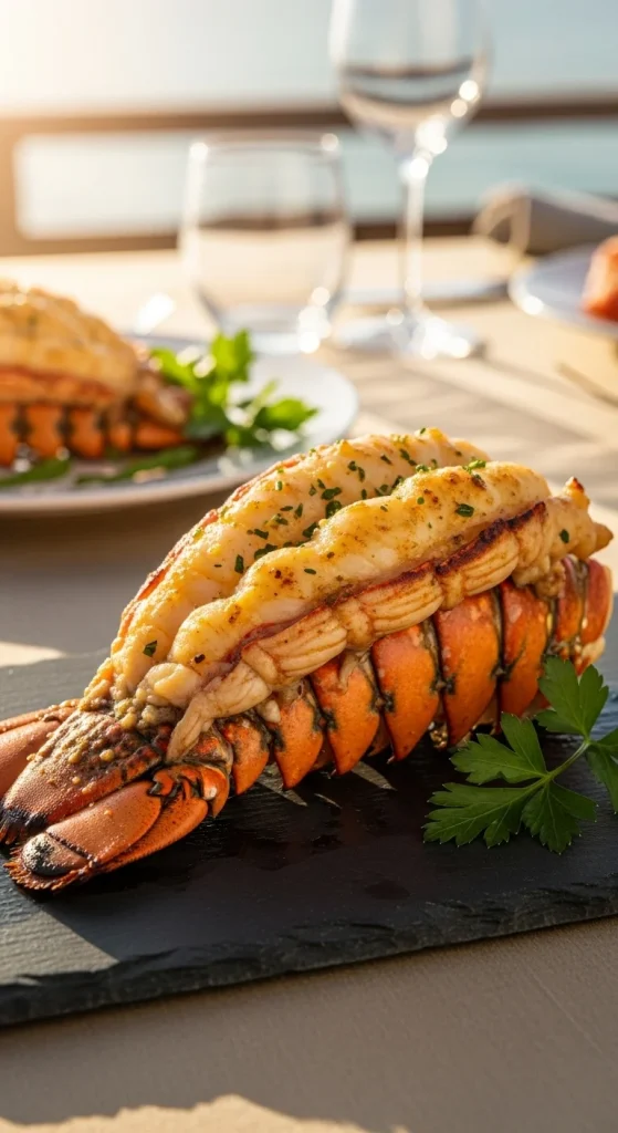 4. Grilled Lobster Tail with Garlic Butter