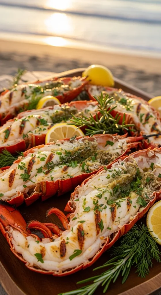 4. Grilled Lobster Tails with Garlic Butter