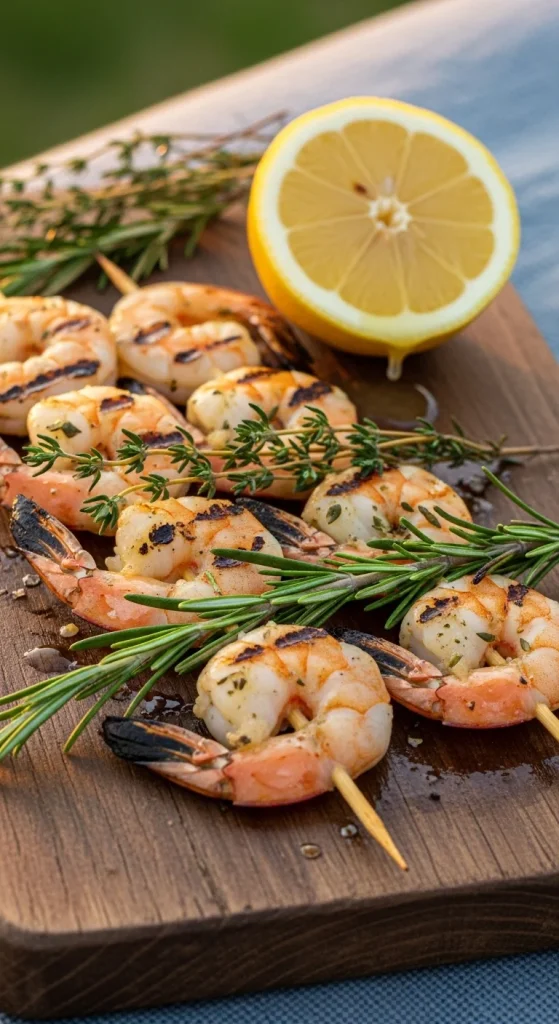 4. Lemon Herb Grilled Shrimp Skewers
