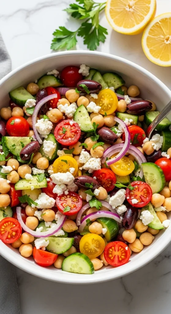 4. Mediterranean Chickpea Salad