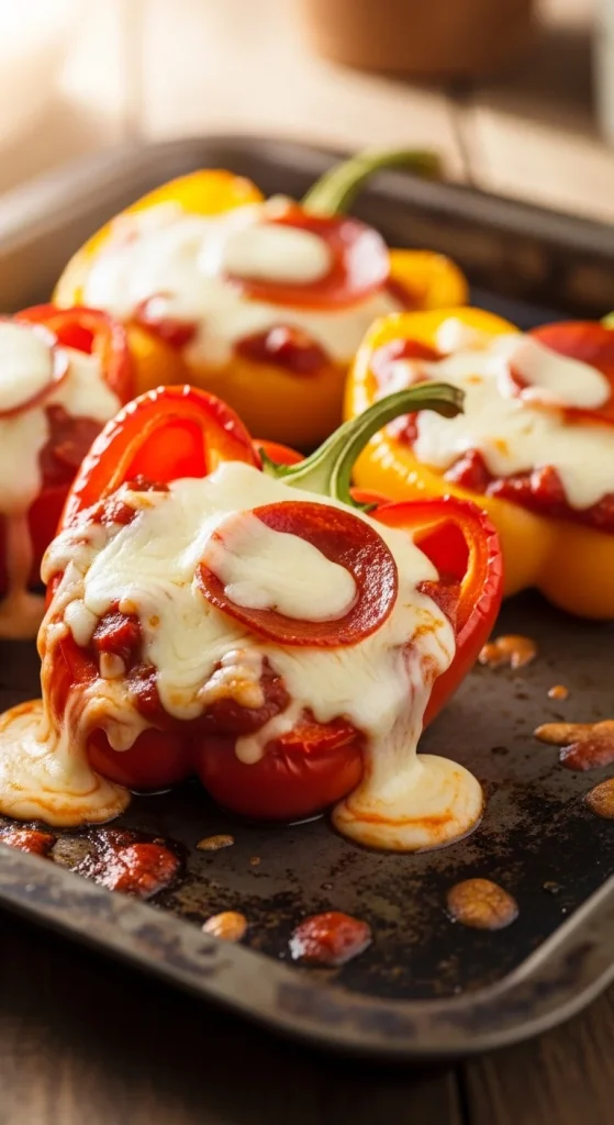 4. Pizza-Stuffed Bell Peppers