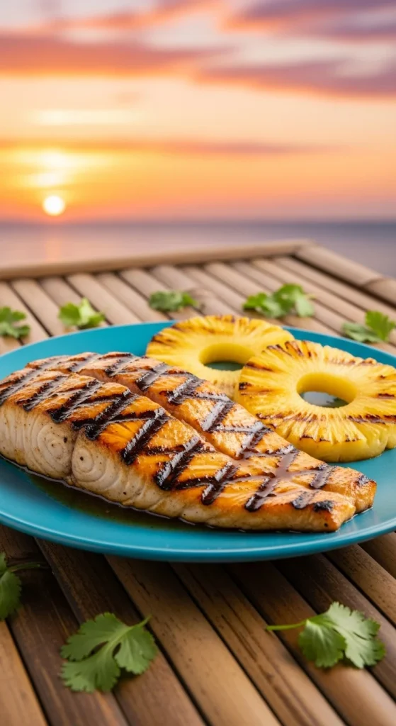 4. Spicy Grilled Mahi-Mahi with Pineapple Glaze