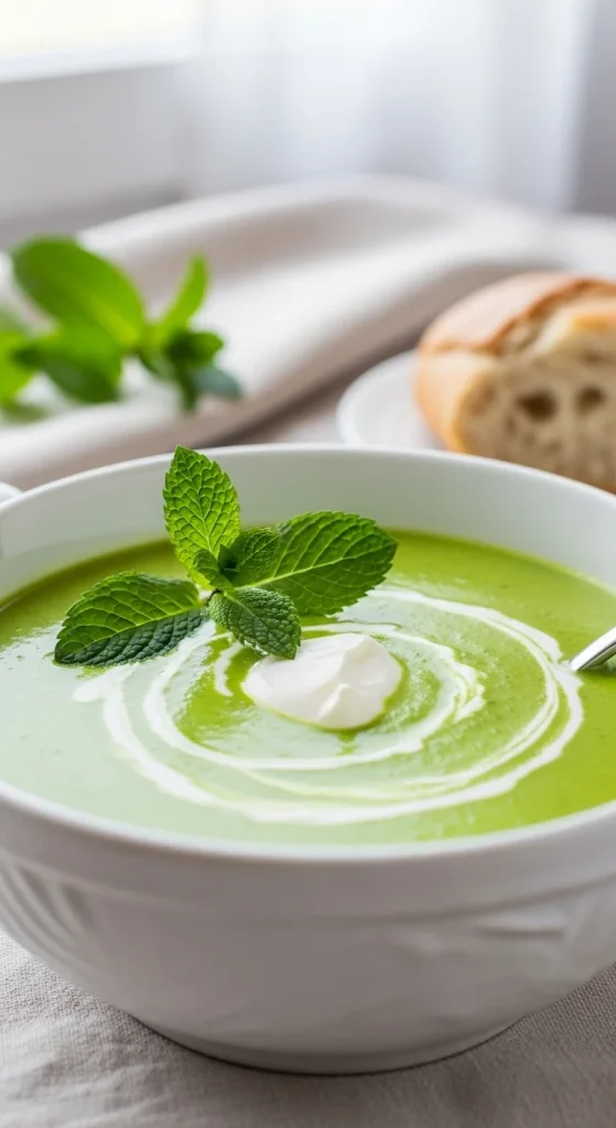 4. Spring Pea and Mint Soup