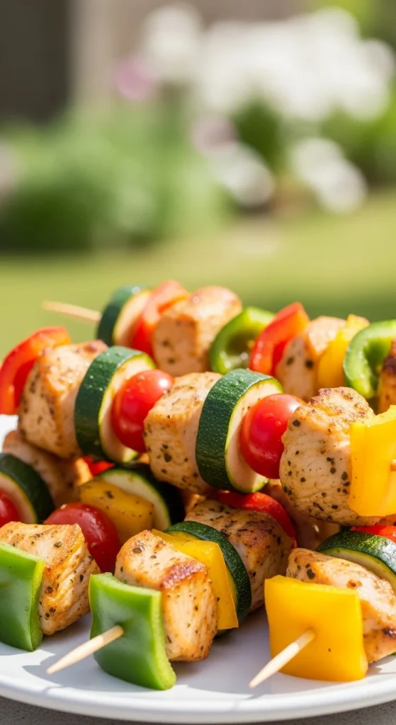 5. Baked Chicken and Veggie Skewers