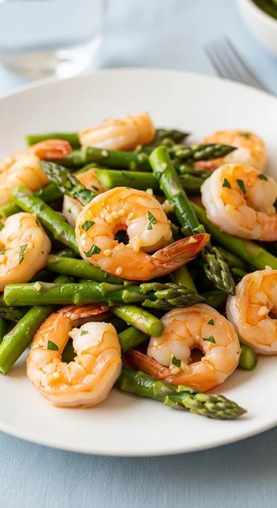 5. Lemon Garlic Shrimp with Asparagus