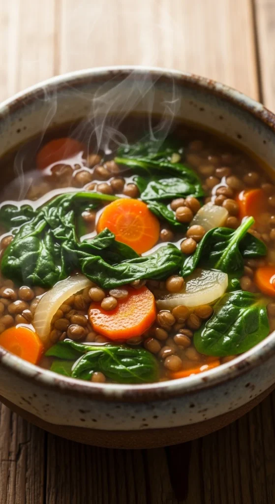 5. Lentil Soup with Spinach