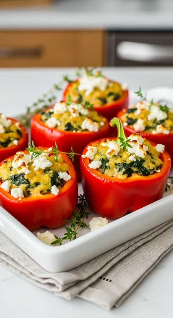 5. Mushroom and Spinach Stuffed Peppers