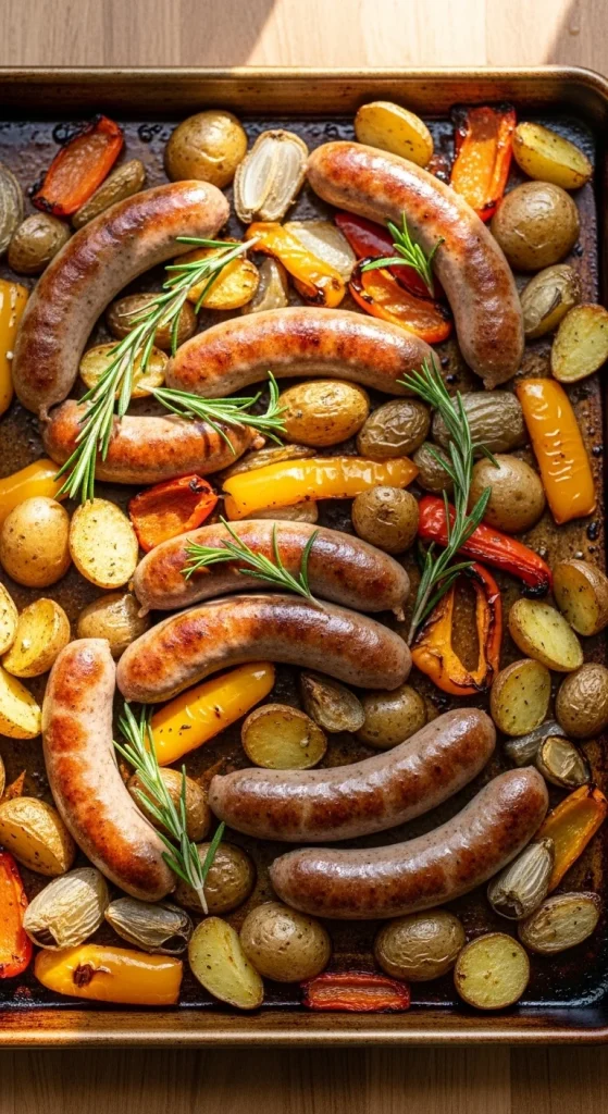 5. Sheet-Pan Sausage and Veggies