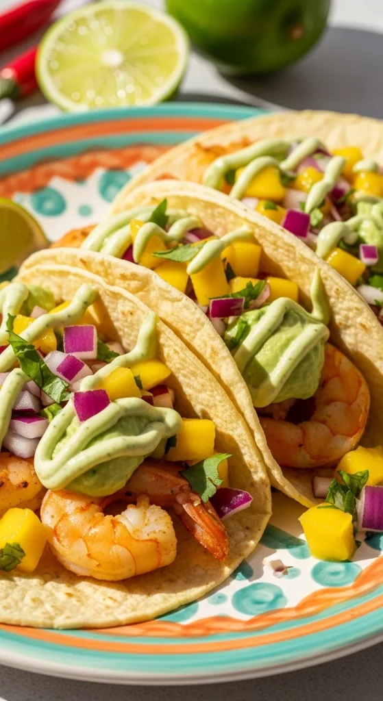 5. Shrimp Tacos with Mango Salsa
