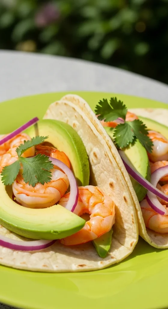 5. Shrimp and Avocado Tacos