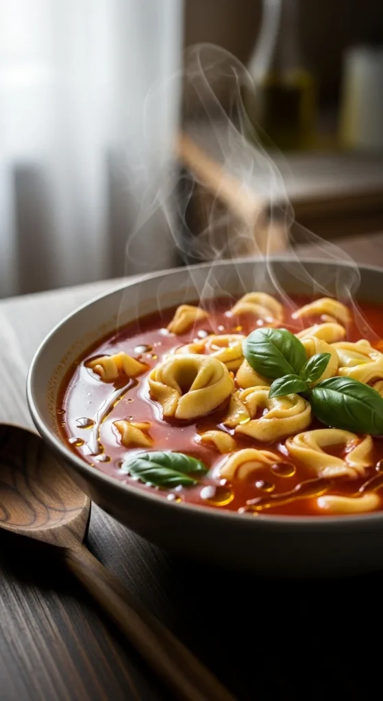 5. Tomato Basil Tortellini Soup