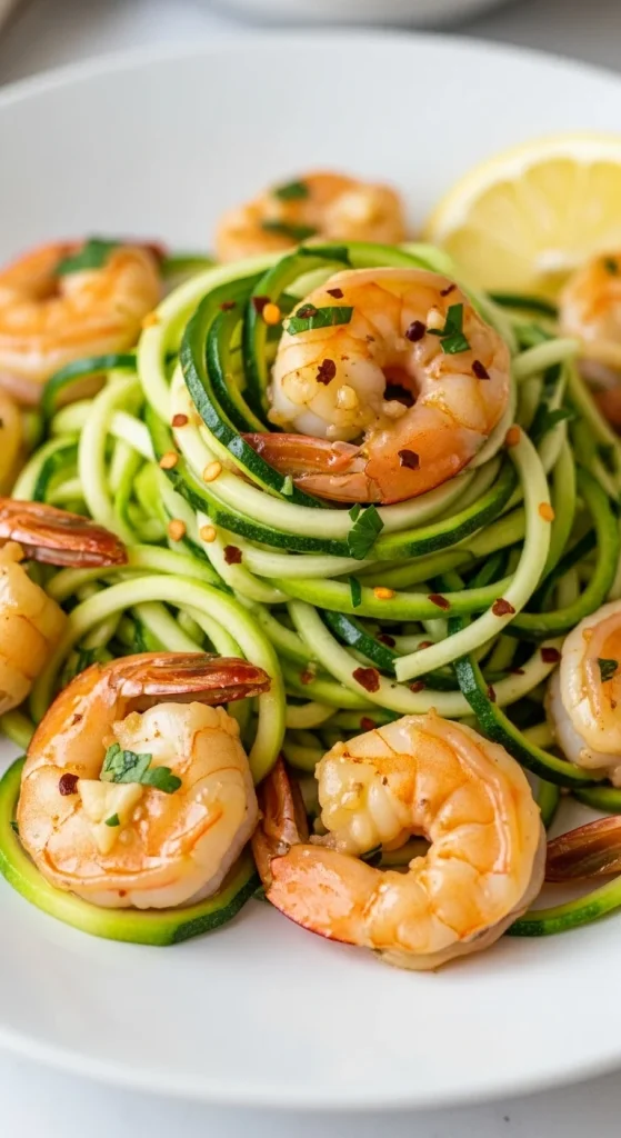 5. Zucchini Noodle Shrimp Scampi