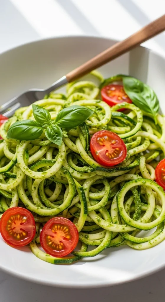 5. Zucchini Noodles with Pesto