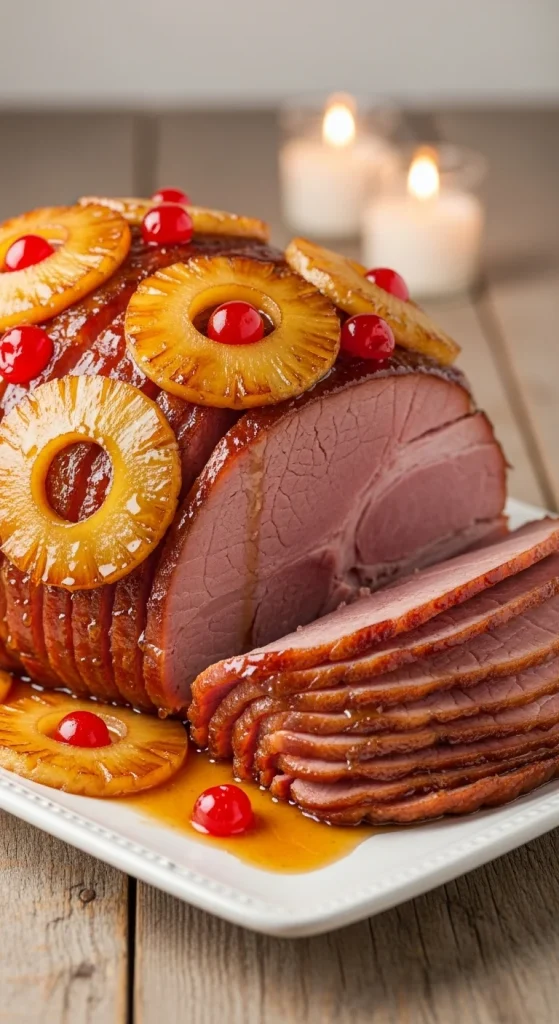 6. Honey-Glazed Ham with Pineapple