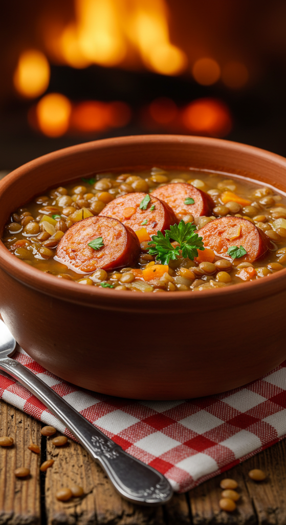 6. Lentil and Sausage Soup