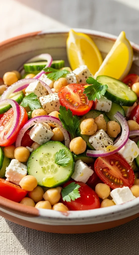 6. Mediterranean Chickpea Salad