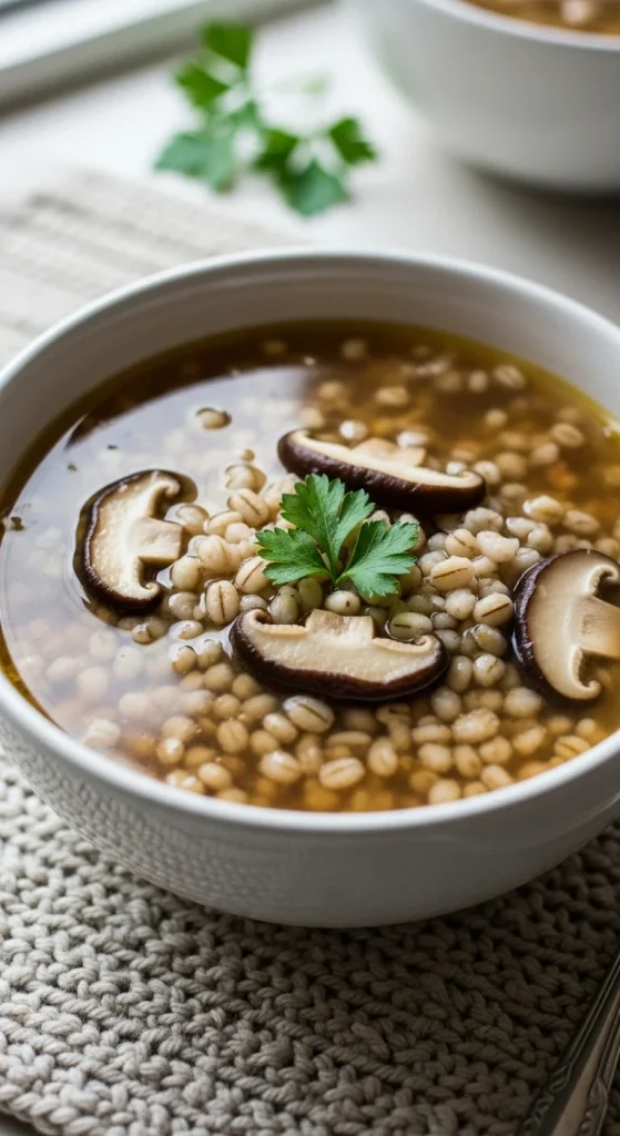 6. Mushroom and Barley Soup