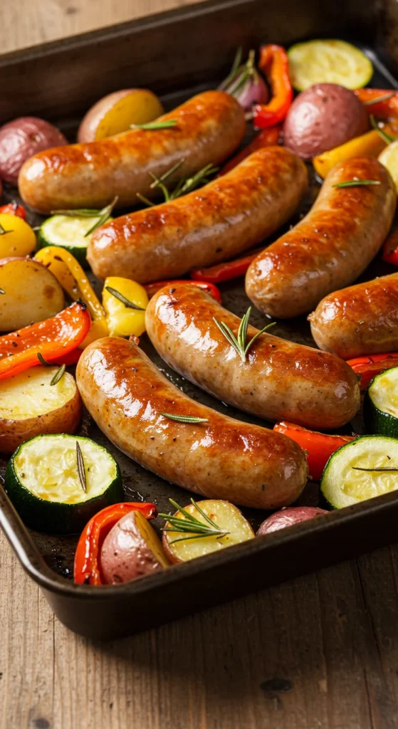 6. One-Pan Sausage and Veggie Bake