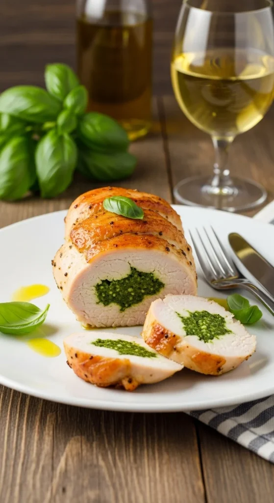6. Pesto Stuffed Chicken Breast