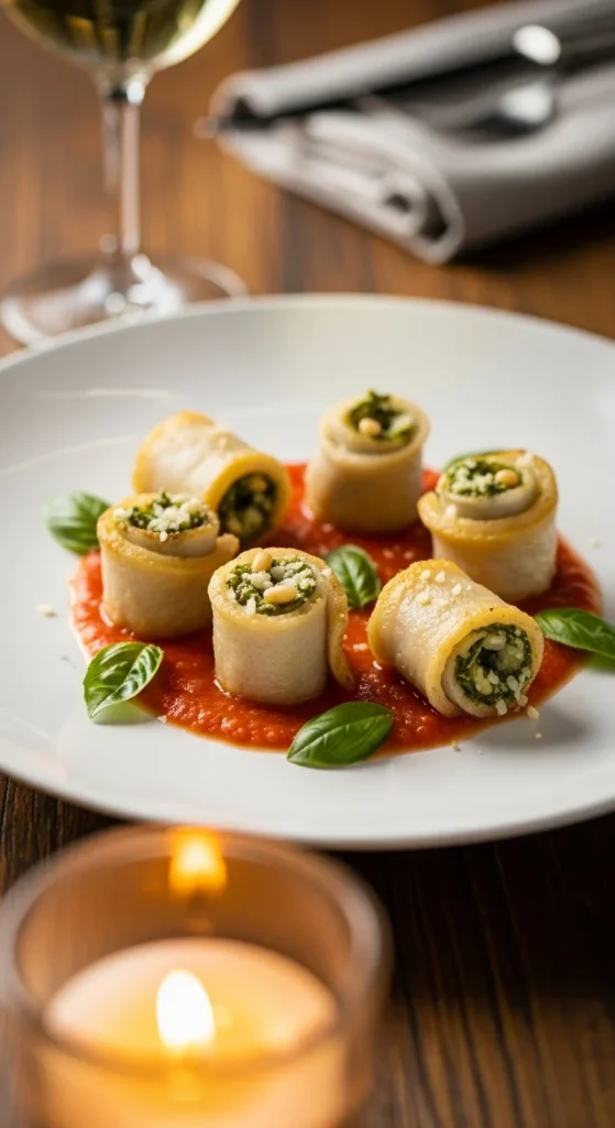 6. Pesto-Stuffed Flounder Rolls