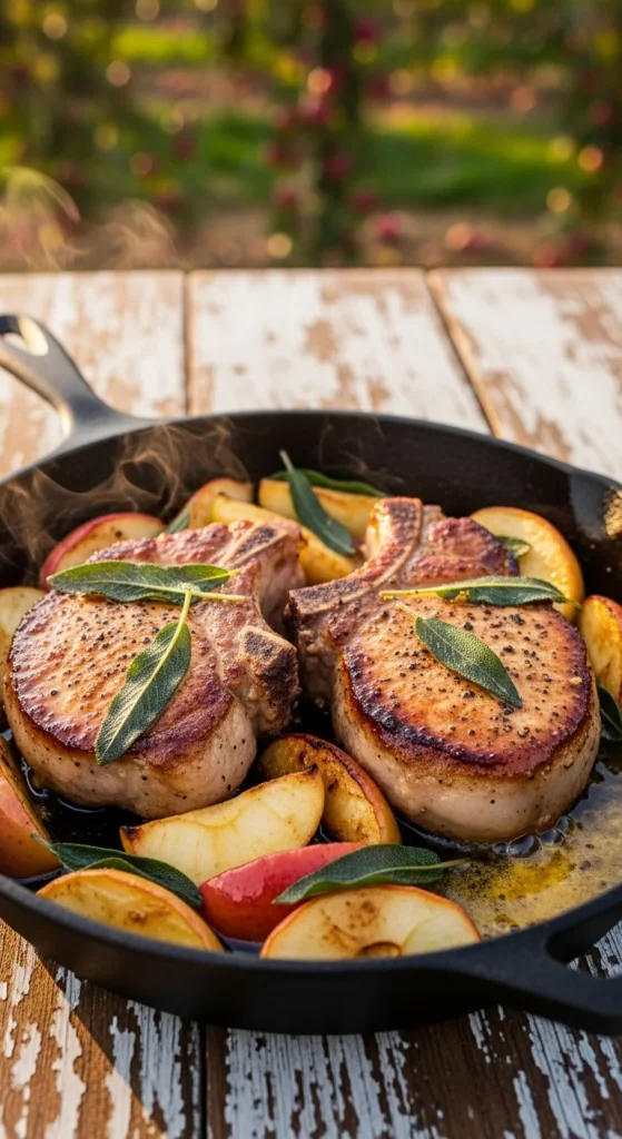 6. Pork and Apple Skillet