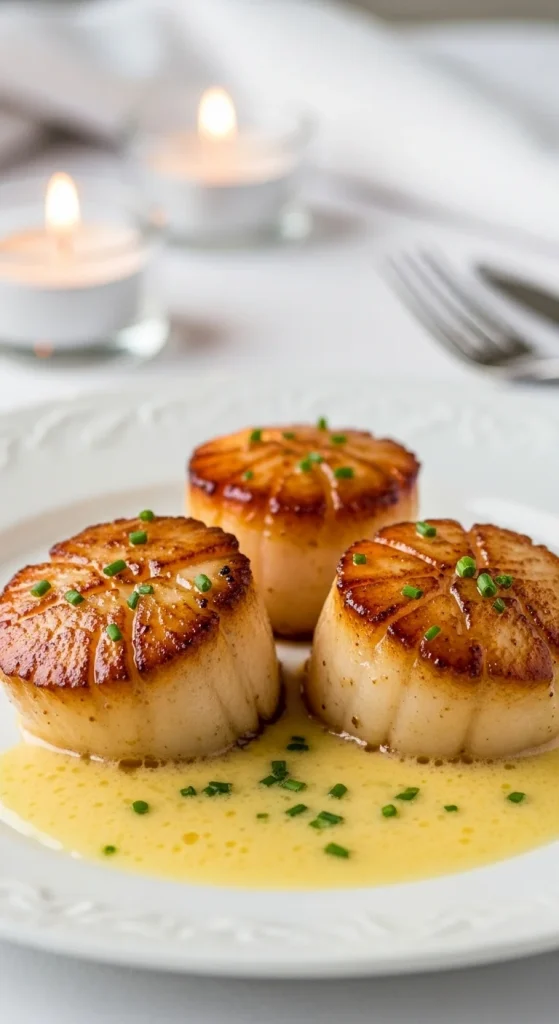 6. Seared Scallops with Lemon Beurre Blanc