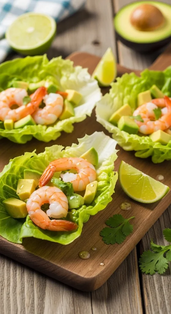 6. Shrimp and Avocado Lettuce Wraps