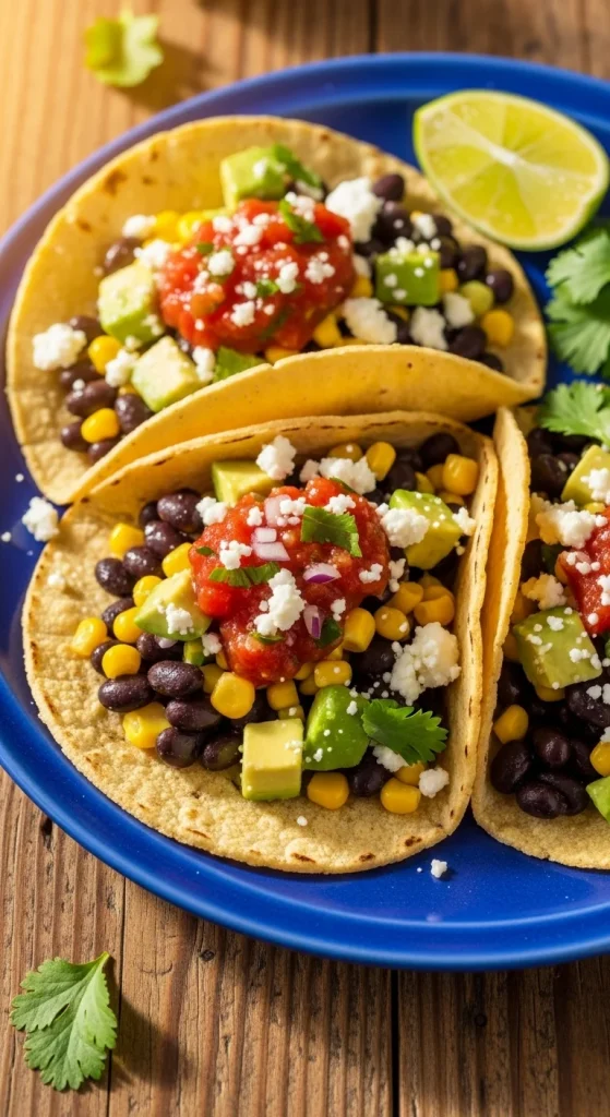 7. Black Bean and Corn Tacos