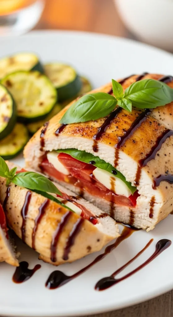 7. Caprese Stuffed Chicken