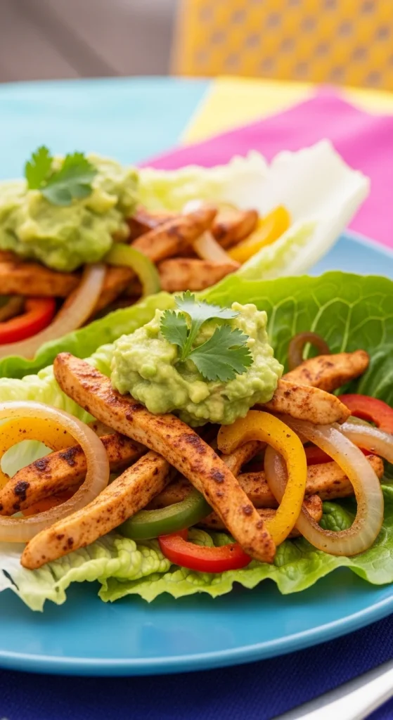 7. Chicken Fajita Lettuce Wraps