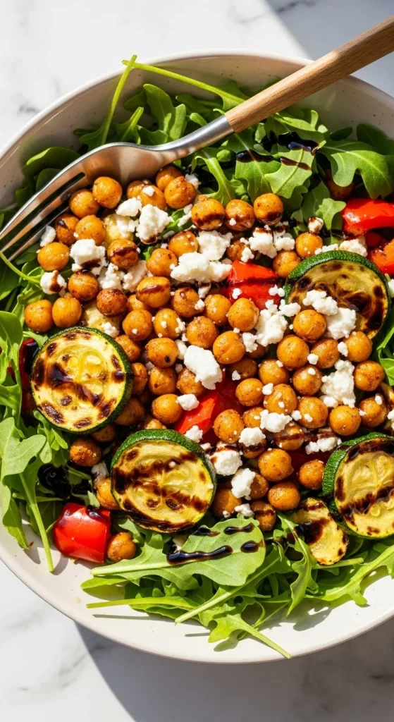 7. Chickpea and Roasted Vegetable Salad