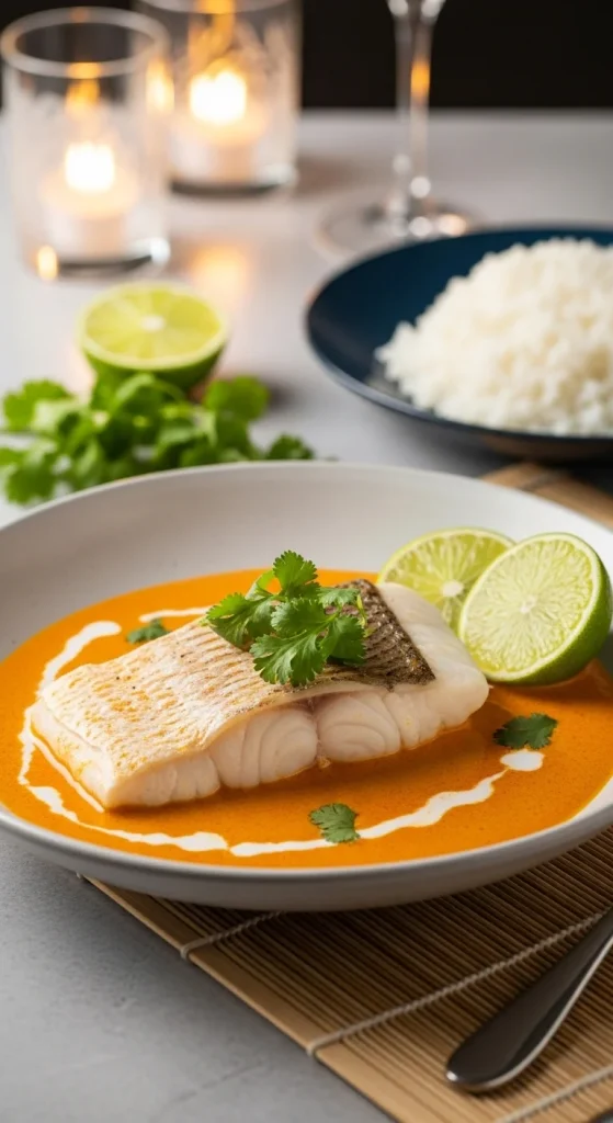 7. Coconut Curry Poached Snapper