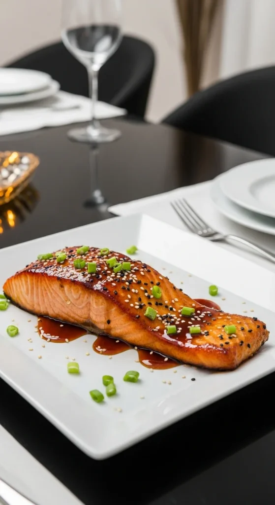 7. Honey Soy Glazed Salmon