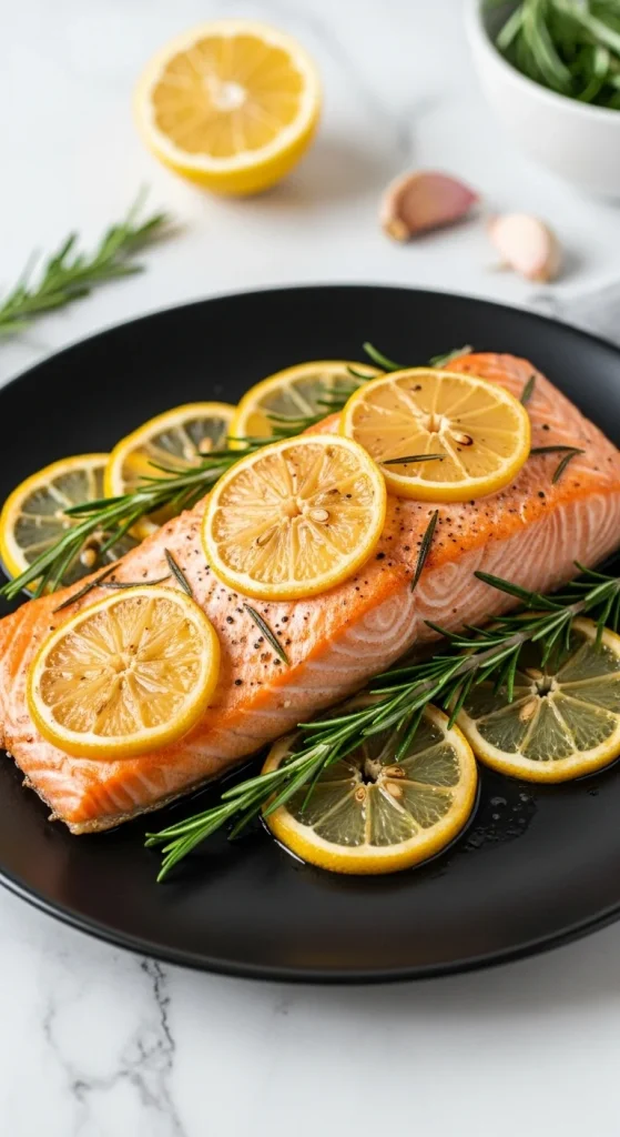 7. Lemon Garlic Roasted Salmon