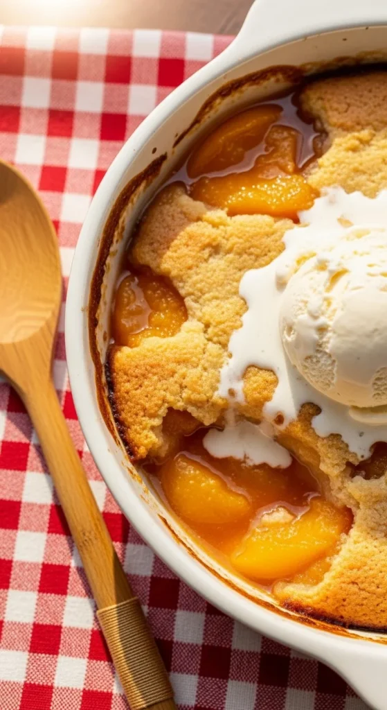 7. Peach Cobbler