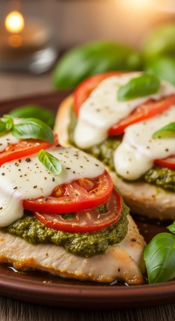 8. Baked Pesto Chicken