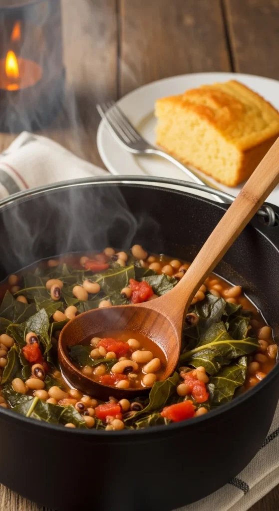 8. Black-Eyed Pea and Collard Greens Stew