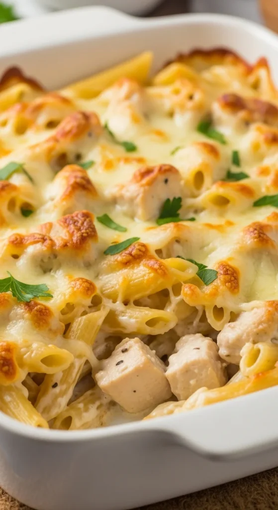 8. Chicken Alfredo Bake