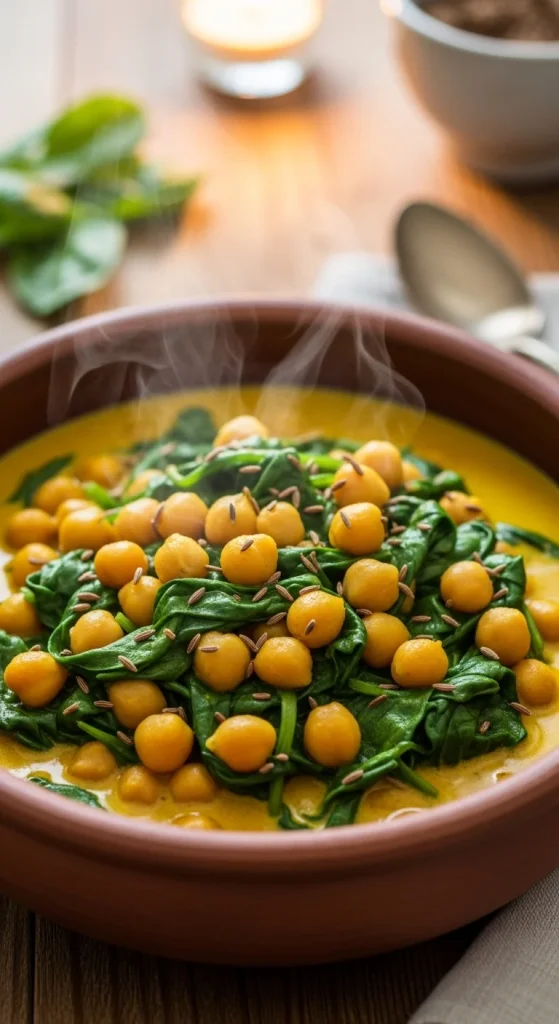 8. Chickpea and Spinach Curry