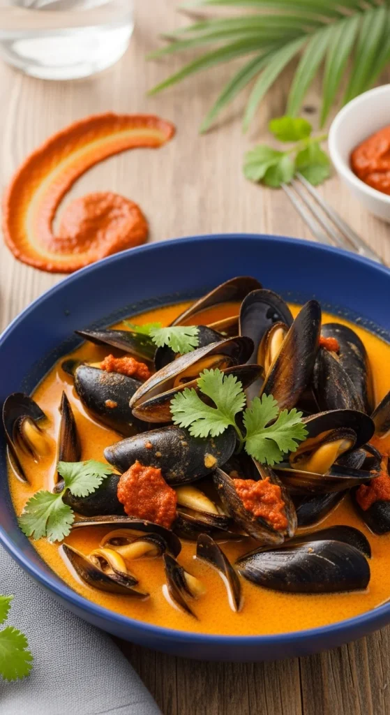 8. Coconut Curry Mussels